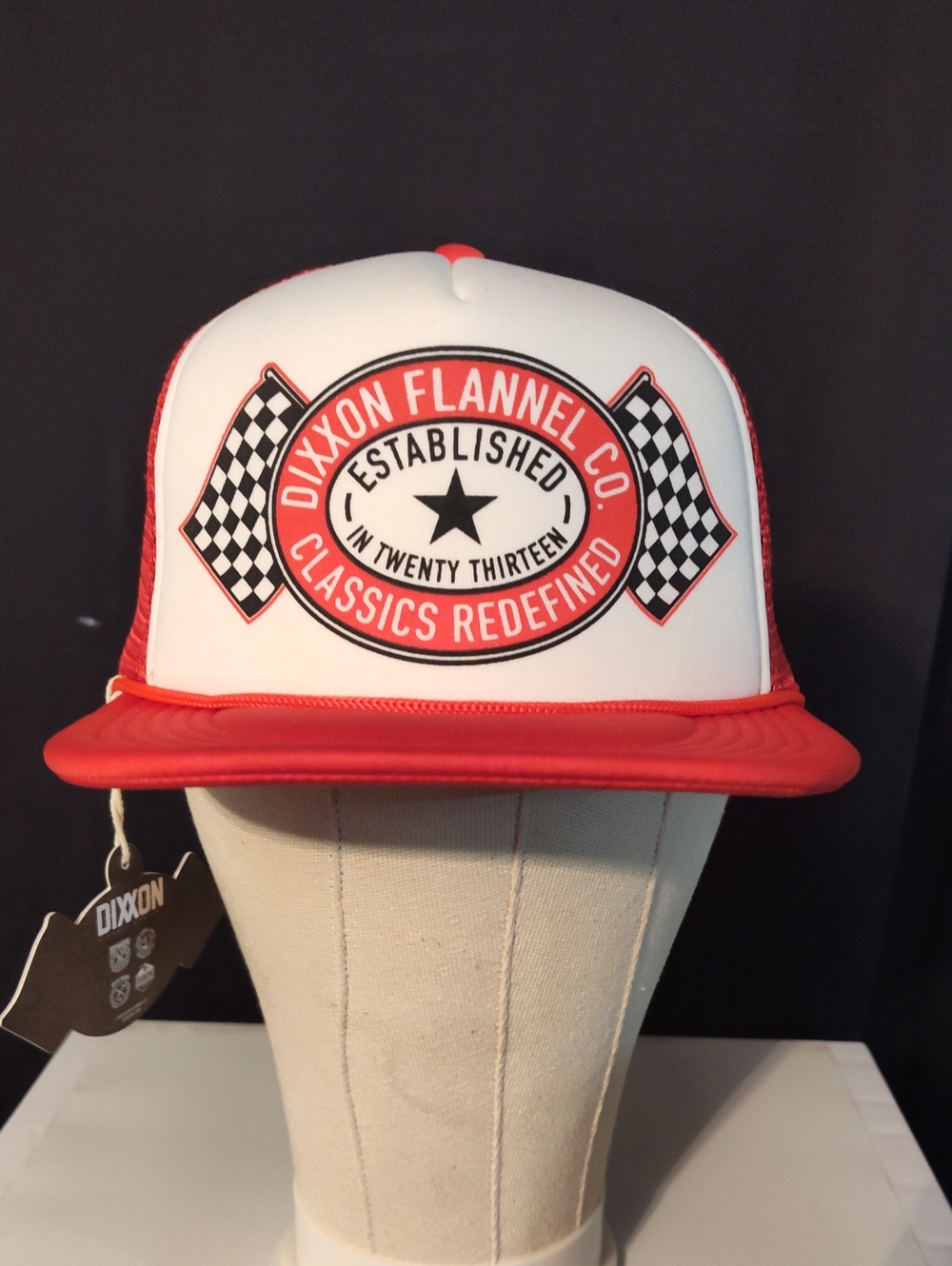 DIXXON Red and White Trucker Hat NWT